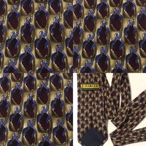 J. Garcia Silk Tie Abstract Guitar print GUC